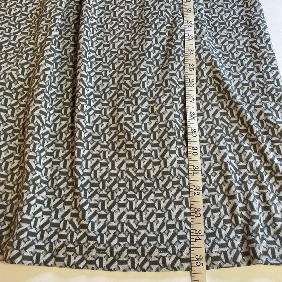 Tyler Boe Kim Cowl Dress Geometric Gray Pattern Size XL - Picture 11 of 12